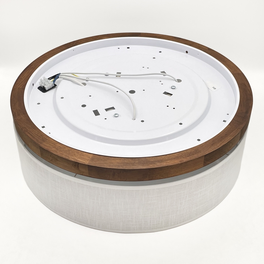 Brilagi - Plafondlamp BELLADONNA 3xE27/15W/230V diameter 50 cm wit/eiken kers