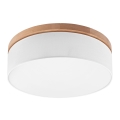 Brilagi - Plafondlamp BELLADONNA 3xE27/15W/230V wit/eiken