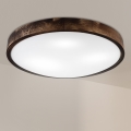 Brilagi - Plafondlamp CARVALHO SLIM SMOKEY 3xE27/60W/230V eiken Ø 47,5 cm