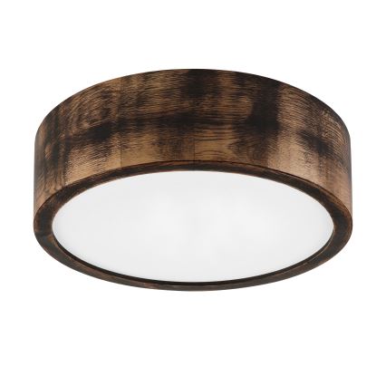 Brilagi - Plafondlamp CARVALHO SMOKEY 1xE27/60W/230V eiken Ø 27,5 cm