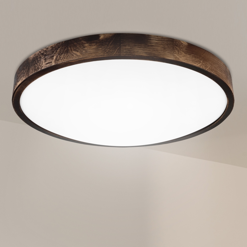 Brilagi - Plafondlamp CARVALHO SMOKEY 3xE27/60W/230V eiken Ø 47,5 cm