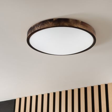 Brilagi - Plafondlamp CARVALHO SMOKEY 3xE27/60W/230V eiken Ø 47,5 cm