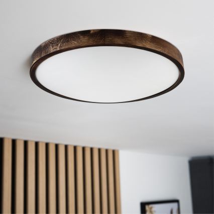 Brilagi - Plafondlamp CARVALHO SMOKEY 3xE27/60W/230V eiken Ø 47,5 cm