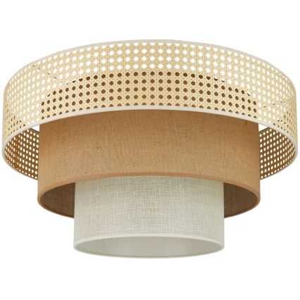 Brilagi - Plafondlamp CEDAR LUNETA 1xE27/15W/230V diameter 45 cm beige/bruin/crème