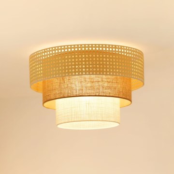 Brilagi - Plafondlamp CEDAR LUNETA 1xE27/15W/230V diameter 45 cm beige/bruin/crème