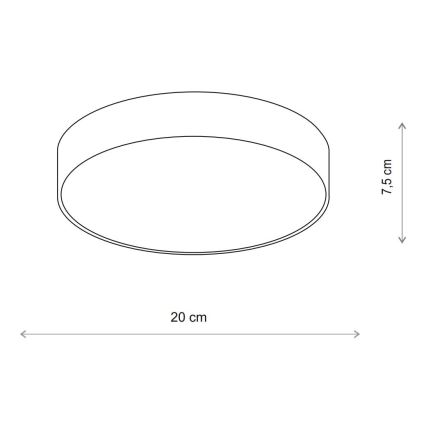 Brilagi - Plafondlamp CLARE 1xE27/24W/230V diameter 20 cm beige