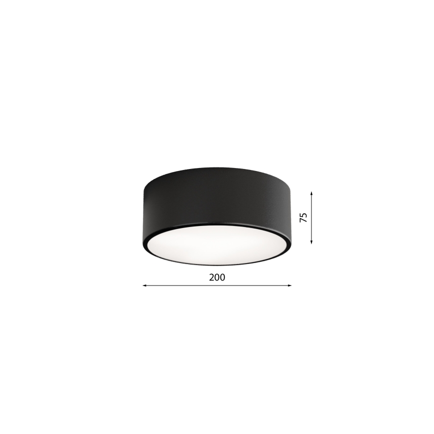 Brilagi - Plafondlamp CLARE 1xE27/40W/230V Ø 20 cm zwart