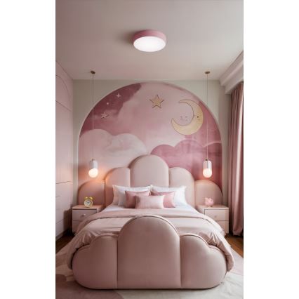 Brilagi - Plafondlamp CLARE 2xE27/24W/230V diameter 30 cm roze