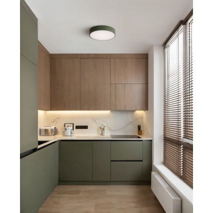 Brilagi - Plafondlamp CLARE 2xE27/24W/230V Ø 30 cm kaki