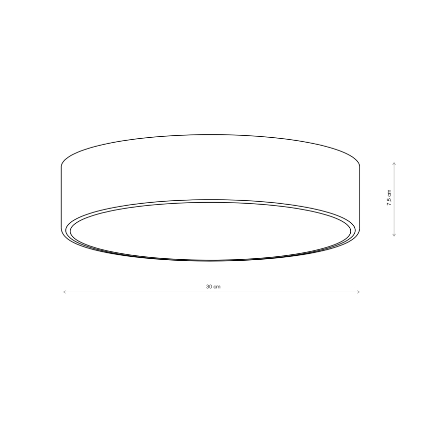 Brilagi - Plafondlamp CLARE 2xE27/24W/230V Ø 30 cm kaki