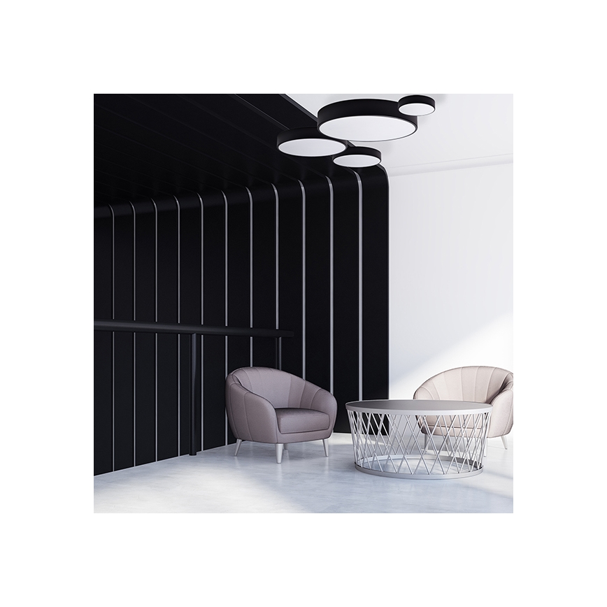Brilagi - Plafondlamp CLARE 4xE27/24W/230V diameter 50 cm zwart