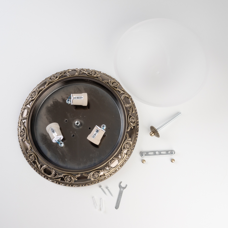 BRILAGI - Plafondlamp CLASSIC 3xE27/60W/230V messing