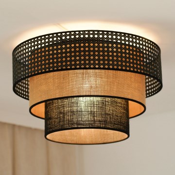 Brilagi - Plafondlamp DAKOTA LUNETA 1xE27/15W/230V diameter 45 cm zwart/beige