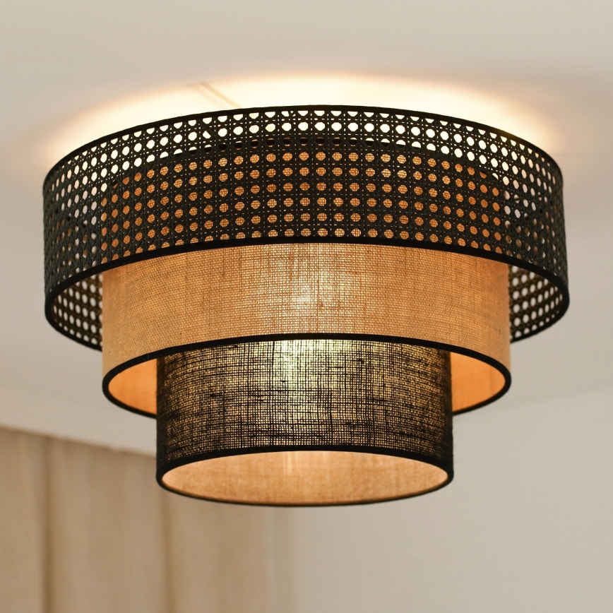 Brilagi - Plafondlamp DAKOTA LUNETA 1xE27/15W/230V diameter 45 cm zwart/beige