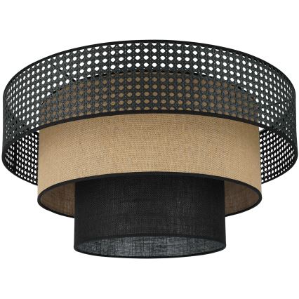 Brilagi - Plafondlamp DAKOTA LUNETA 1xE27/15W/230V diameter 45 cm zwart/beige