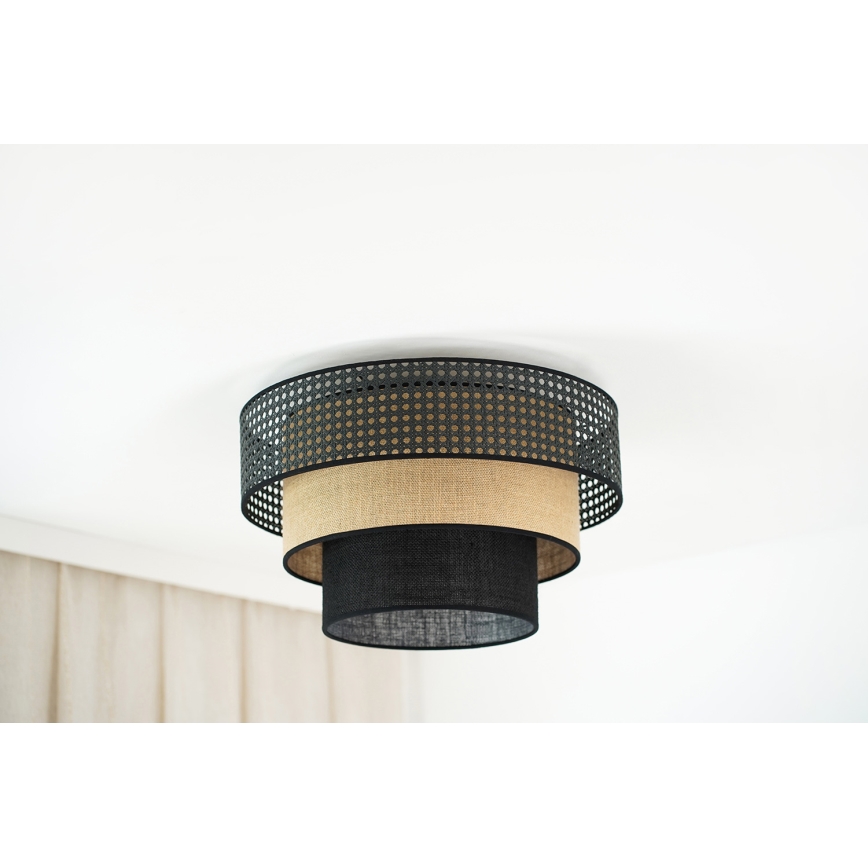 Brilagi - Plafondlamp DAKOTA LUNETA 1xE27/15W/230V diameter 45 cm zwart/beige