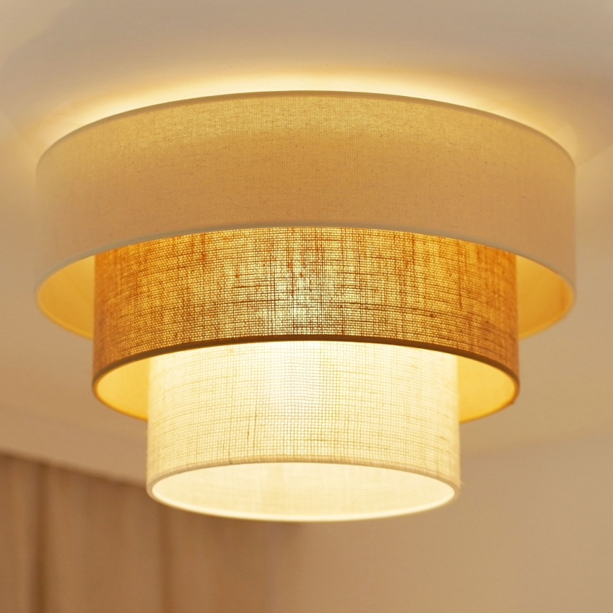 Brilagi-Plafondlamp DENVER LUNETA 1xE27/15W/230V diameter 45 beige/bruin/crème
