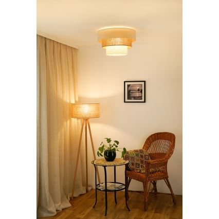 Brilagi-Plafondlamp DENVER LUNETA 1xE27/15W/230V diameter 45 beige/bruin/crème