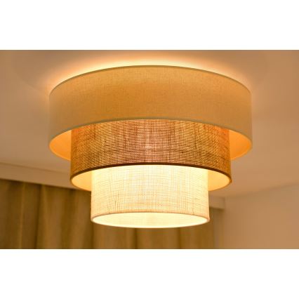 Brilagi-Plafondlamp DENVER LUNETA 1xE27/15W/230V diameter 45 beige/bruin/crème