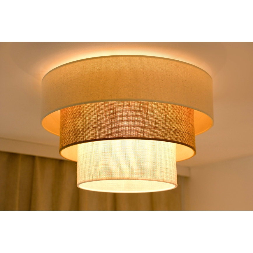 Brilagi-Plafondlamp DENVER LUNETA 1xE27/15W/230V diameter 45 beige/bruin/crème