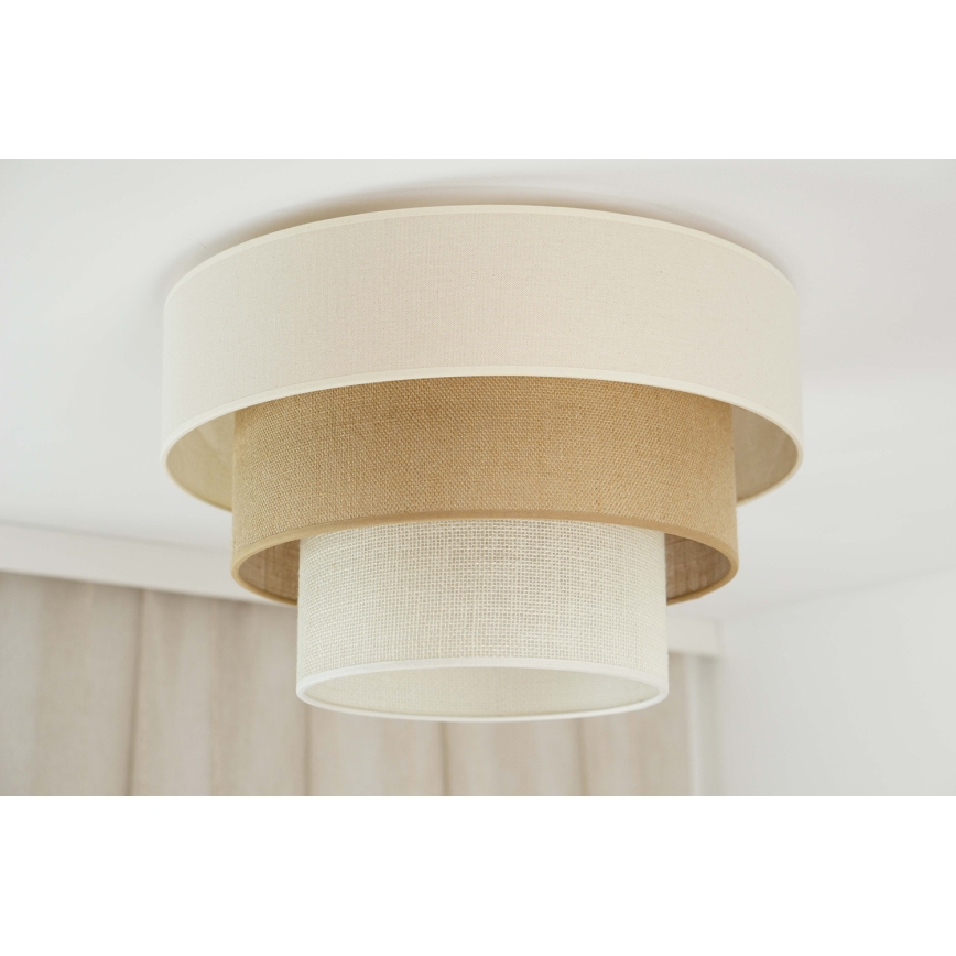 Brilagi-Plafondlamp DENVER LUNETA 1xE27/15W/230V diameter 45 beige/bruin/crème