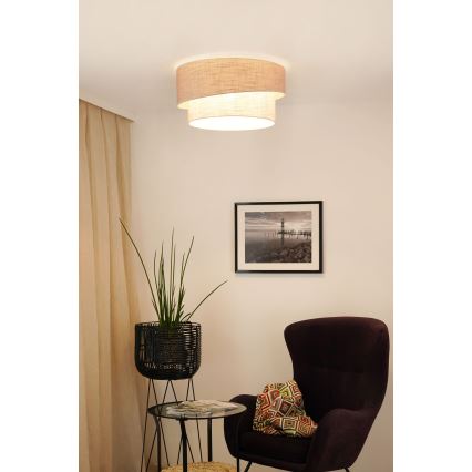Brilagi - Plafondlamp DOVER SHINE 1xE27/15W/230V diameter 50 cm grijs/crème