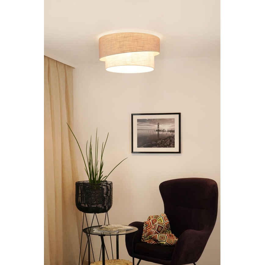 Brilagi - Plafondlamp DOVER SHINE 1xE27/15W/230V diameter 50 cm grijs/crème