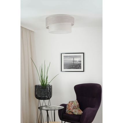 Brilagi - Plafondlamp DOVER SHINE 1xE27/15W/230V diameter 50 cm grijs/crème