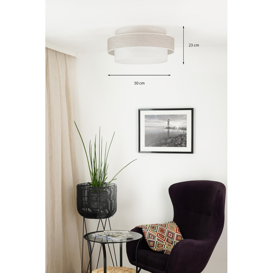 Brilagi - Plafondlamp DOVER SPACE LED/12W/230V diameter 50 cm 3000K/4000K/6400K grijs/crème