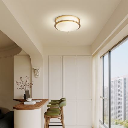 Brilagi - Plafondlamp ELARO 2xE27/40W/230V Ø 26 cm goudkleurig