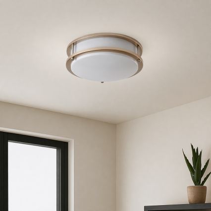 Brilagi - Plafondlamp ELARO 2xE27/40W/230V Ø 26 cm goudkleurig