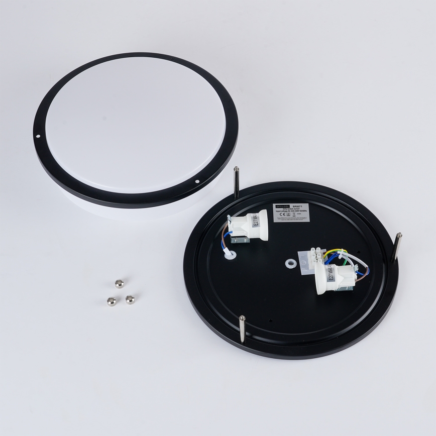 Brilagi - Plafondlamp ELARO 2xE27/40W/230V Ø 26 cm zwart