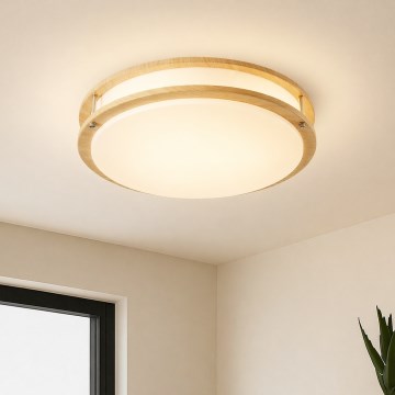 Brilagi - Plafondlamp ELARO 4xE27/40W/230V Ø 41 cm houtdecor