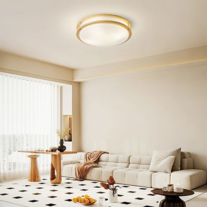 Brilagi - Plafondlamp ELARO 4xE27/40W/230V Ø 41 cm houtdecor