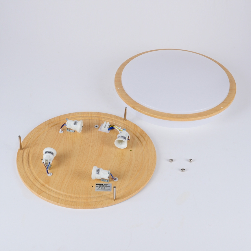 Brilagi - Plafondlamp ELARO 4xE27/40W/230V Ø 41 cm houtdecor