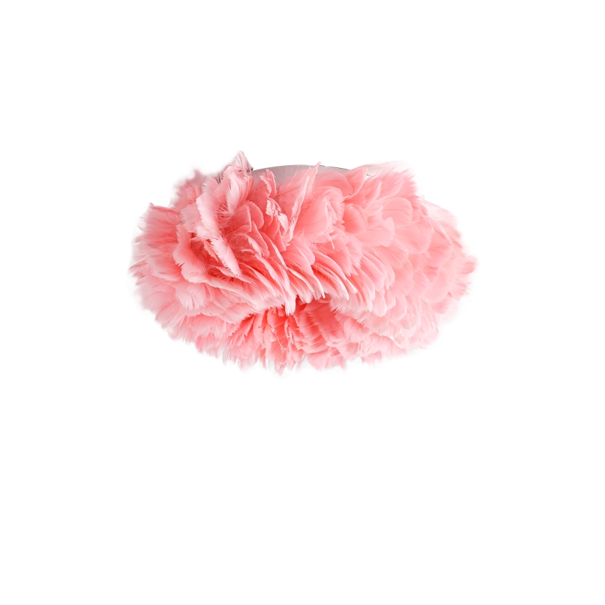 Brilagi - Plafondlamp FEATHER 3xE27/40W/230V Ø 40 cm roze