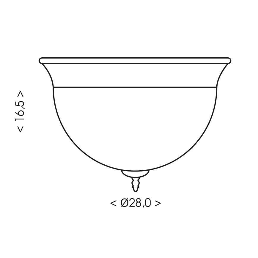 Brilagi - Plafondlamp FRESCO 2xE27/40W/230V Ø 28 cm glanzend chroom