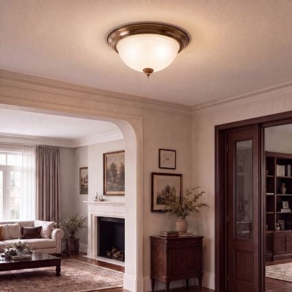 BRILAGI - Plafondlamp FRESCO 2xE27/40W/230V, Ø 28 cm, messing