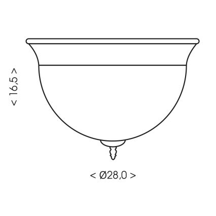 Brilagi - Plafondlamp FRESCO 2xE27/40W/230V, Ø 28 cm, messing