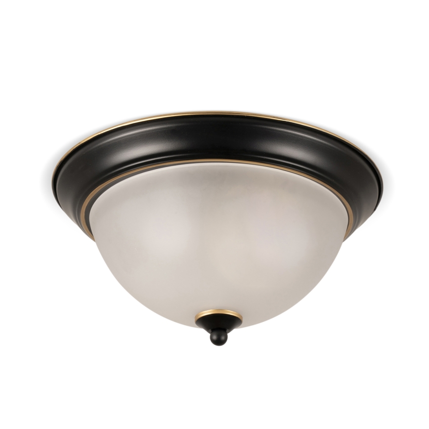 BRILAGI - Plafondlamp FRESCO 2xE27/40W/230V Ø 28 cm zwart/goud