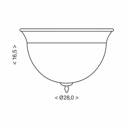 BRILAGI - Plafondlamp FRESCO 2xE27/40W/230V Ø 28 cm zwart/goud