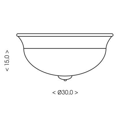Brilagi - Plafondlamp FRESCO 2xE27/40W/230V Ø 30 cm goudkleurig