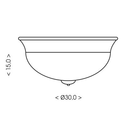 Brilagi - Plafondlamp FRESCO 2xE27/40W/230V Ø 30 cm goudkleurig