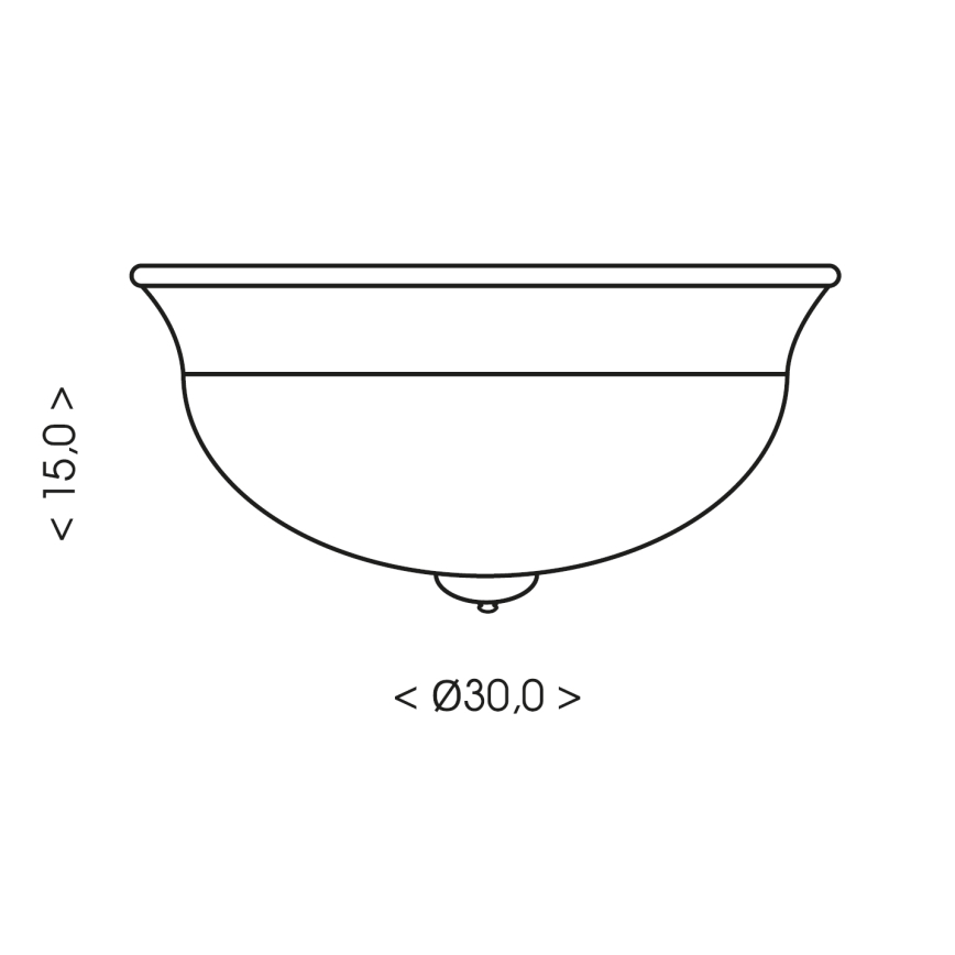 Brilagi - Plafondlamp FRESCO 2xE27/40W/230V Ø 30 cm goudkleurig