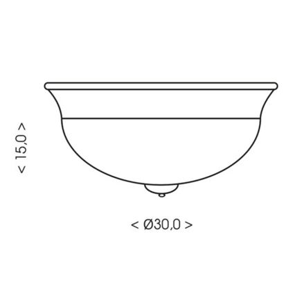 Brilagi - Plafondlamp FRESCO 2xE27/40W/230V Ø 30 cm goudkleurig
