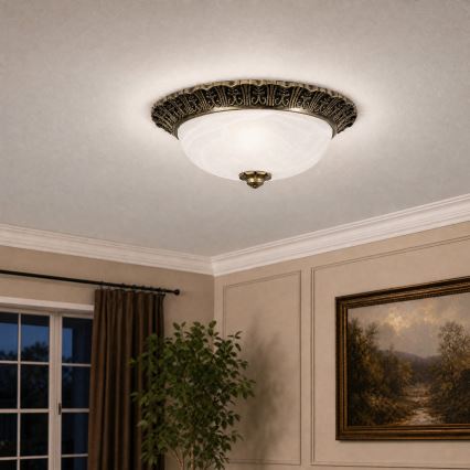 Brilagi - Plafondlamp FRESCO 2xE27/40W/230V Ø 30 cm goudkleurig