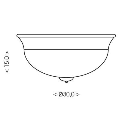 Brilagi - Plafondlamp FRESCO 2xE27/40W/230V Ø 30 cm goudkleurig