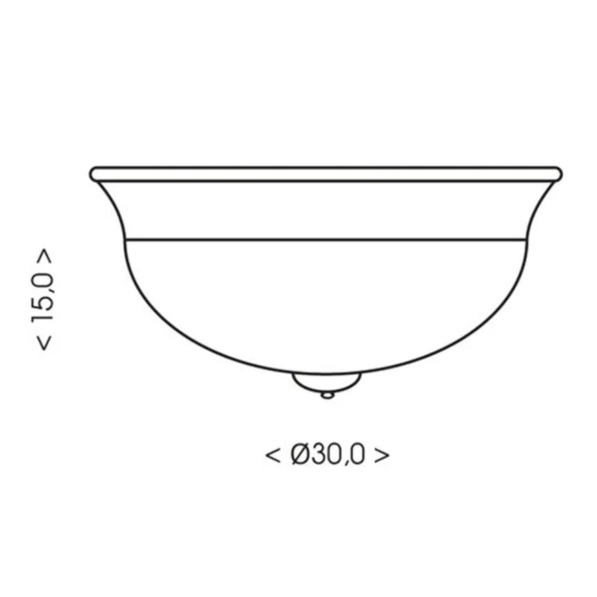 Brilagi - Plafondlamp FRESCO 2xE27/40W/230V Ø 30 cm goudkleurig