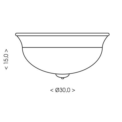 Brilagi - Plafondlamp FRESCO 2xE27/40W/230V Ø 30 cm koperkleurig