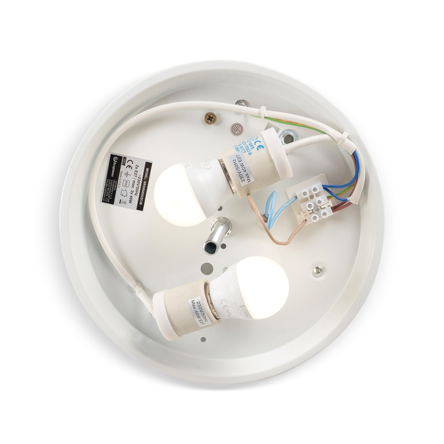 Brilagi - Plafondlamp FRESCO 2xE27/40W/230V Ø 30 cm koperkleurig